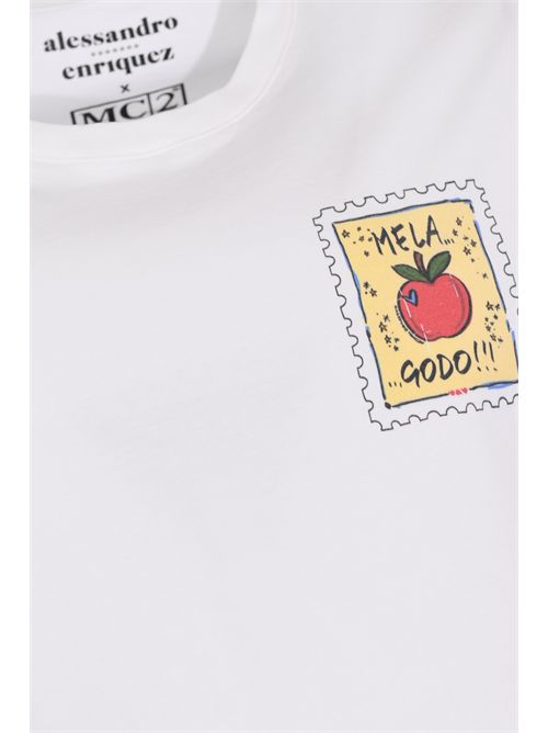 T-shirt Portland in cotone con stampa Mela Godo Mc2 Saint Barth | PRL000204505L